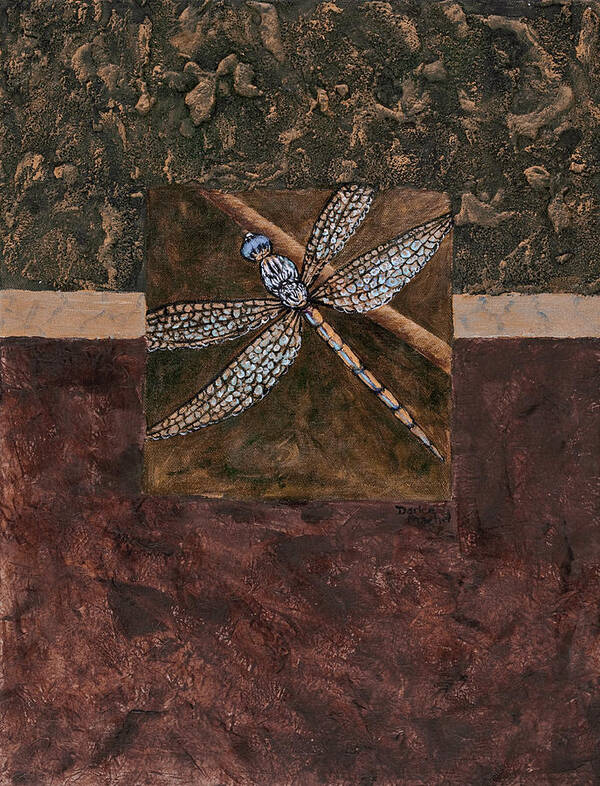 Dragonfly Poster featuring the painting Dragonfly by Darice Machel McGuire
