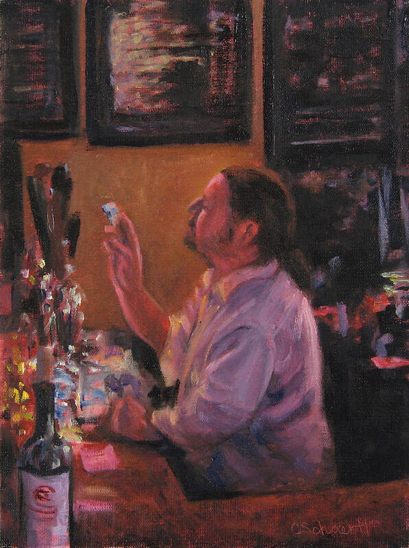 Bartender Poster featuring the painting Dude by Connie Schaertl