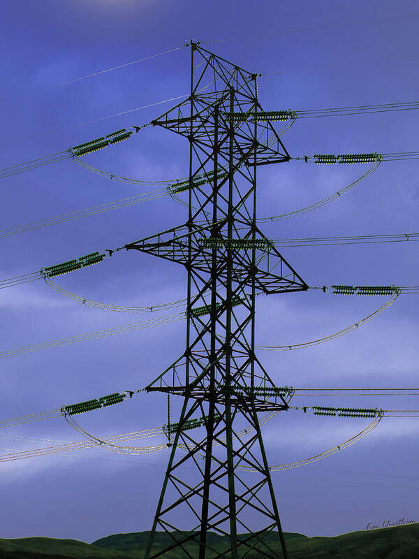 Power Lines Poster featuring the photograph Electric Moment by Kae Cheatham