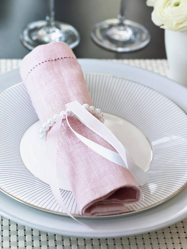 Sweden Poster featuring the photograph Elegant Place Setting With Napkin And by Johner Images