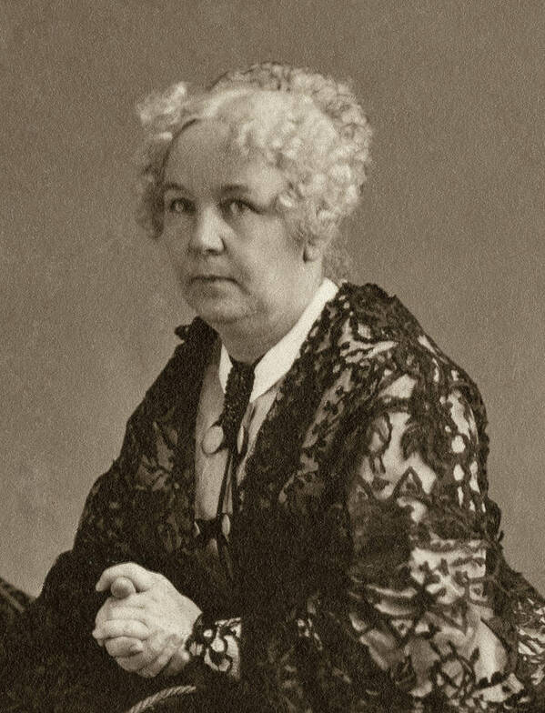 1870 Poster featuring the photograph Elizabeth Cady Stanton (1815-1902) by Granger