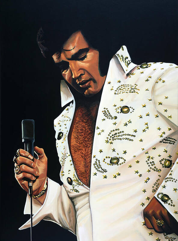 Elvis Poster featuring the painting Elvis Presley Painting by Paul Meijering