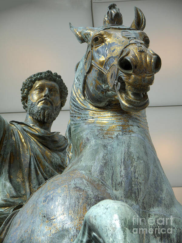 Italy Poster featuring the photograph Emperor Marcus Aurelius by Brenda Kean