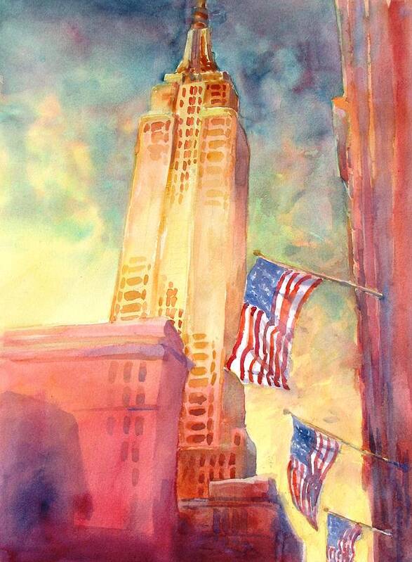 Landscape Poster featuring the painting Empire State by Virgil Carter