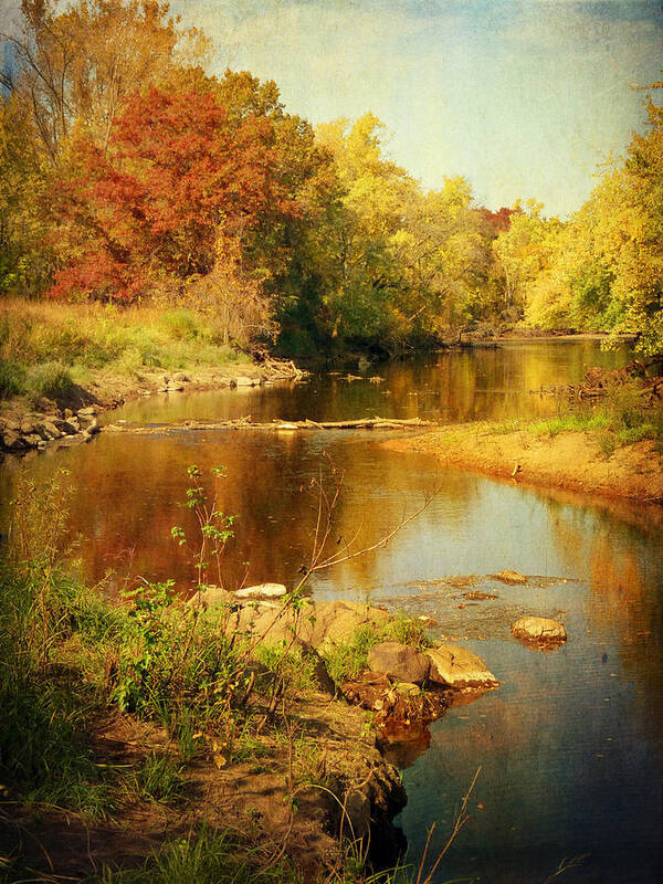Water Poster featuring the photograph Fall Time at Rum River by Lucinda Walter