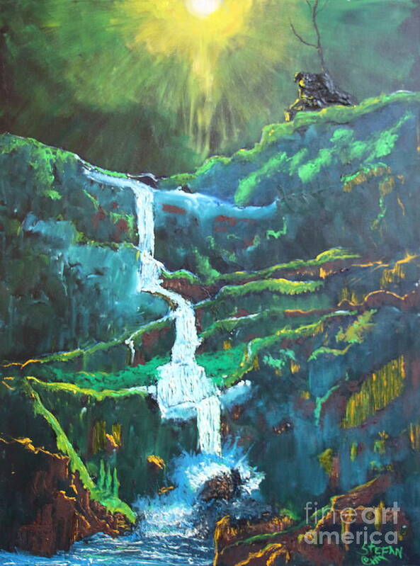 Landscape Poster featuring the painting Falling To Grace by Stefan Duncan