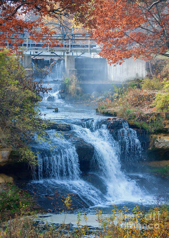 Mill Poster featuring the photograph Falls at Pickwick Mill by Kari Yearous