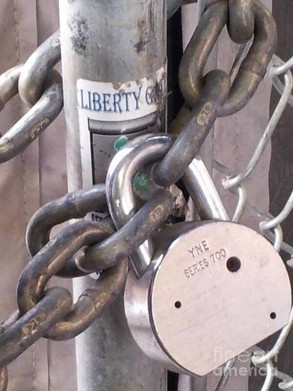 Lock Poster featuring the photograph False Liberty by Brianna Kelly