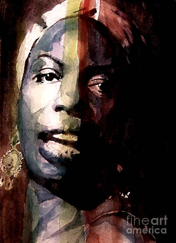 Nina Simone Poster featuring the painting Felling Good by Paul Lovering