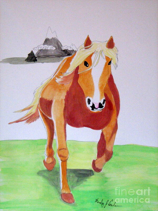 Horse Poster featuring the painting Free Spirit by Wendy Coulson