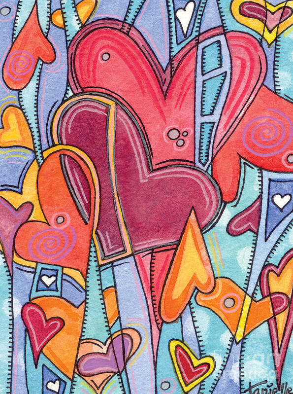 Hearts Poster featuring the painting From the Heart by Tanielle Childers