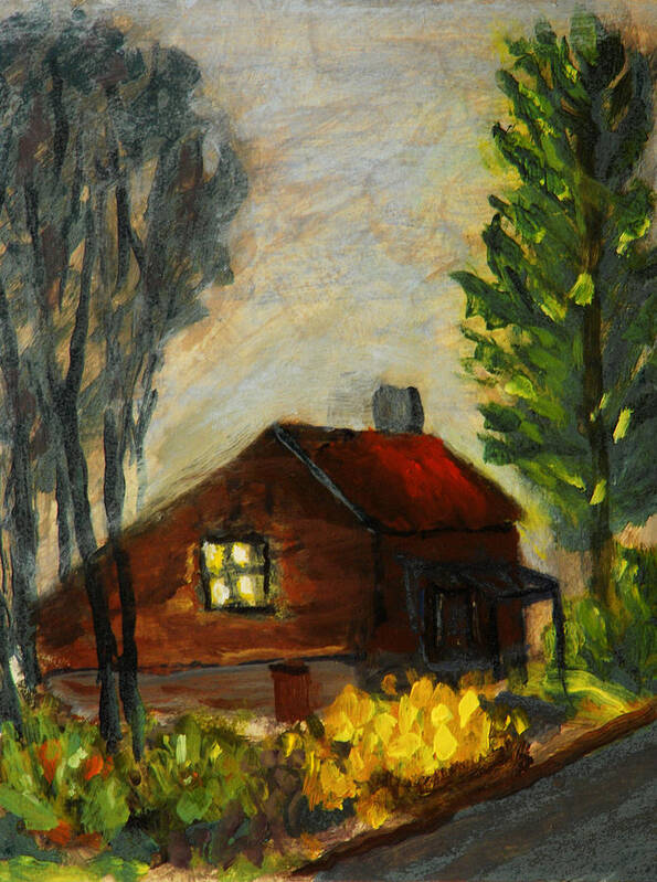 House Poster featuring the painting Getting Home at Twilight by Michael Daniels