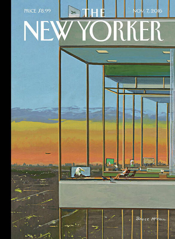 Television Poster featuring the painting Glass Houses by Bruce McCall