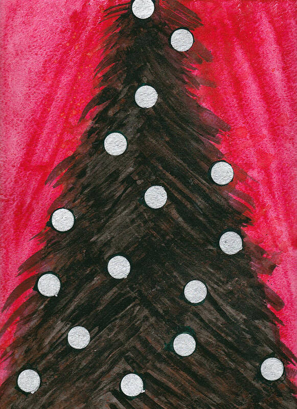 Goth Poster featuring the painting Goth Christmas Tree by Eric Forster