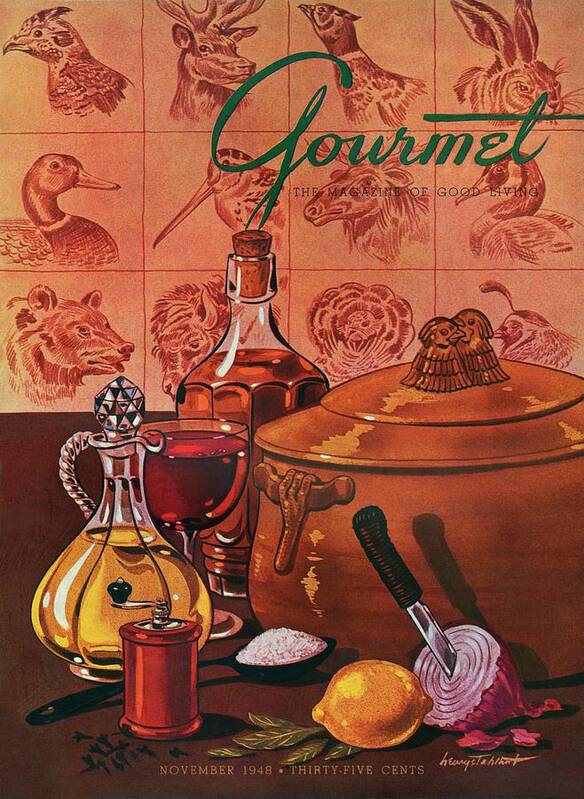 Illustration Poster featuring the photograph Gourmet Cover Featuring A Casserole Pot by Henry Stahlhut