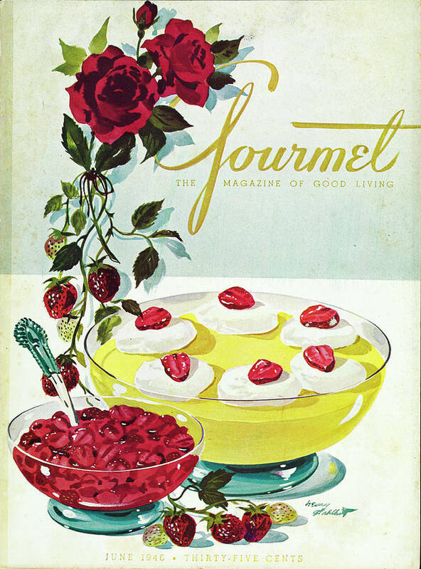 Food Poster featuring the photograph Gourmet Cover Of A Bowl Of Custard by Henry Stahlhut