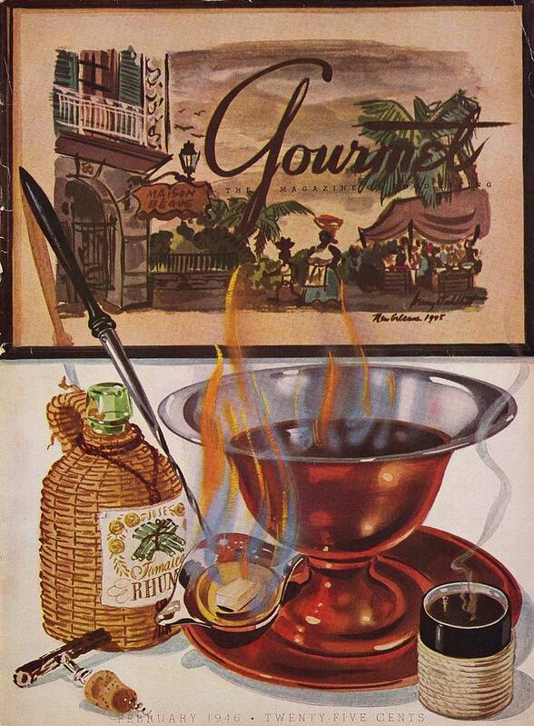 New Orleans Poster featuring the photograph Gourmet Cover Of Maison Begue's Cafe Brulot by Henry Stahlhut