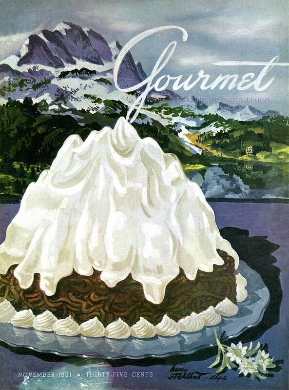 Travel Poster featuring the photograph Gourmet Cover Of Mont Blanc Aux Marrons by Henry Stahlhut