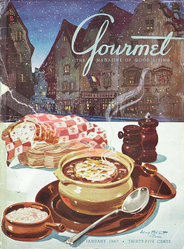 Food Poster featuring the photograph Gourmet Cover Of Onion Soup by Henry Stahlhut