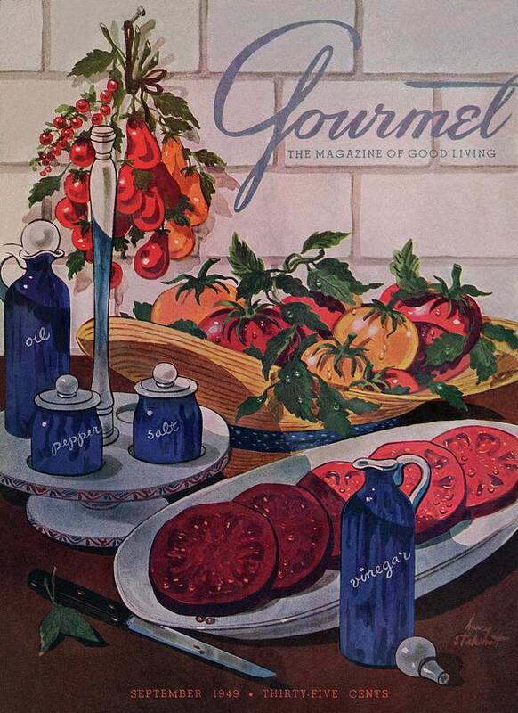 Food Poster featuring the photograph Gourmet Cover Of Tomatoes And Seasoning by Henry Stahlhut