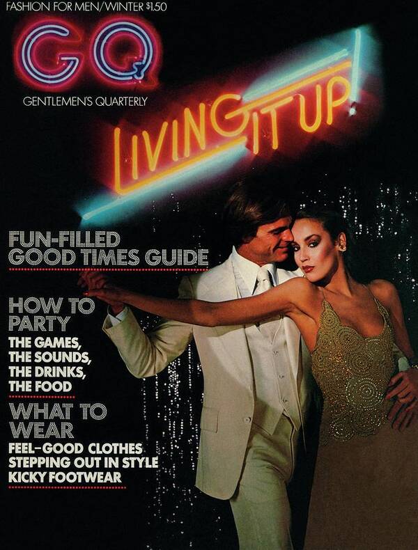 Dance Poster featuring the photograph Gq Cover Of A Couple In Disco Setting by Chris Von Wangenheim