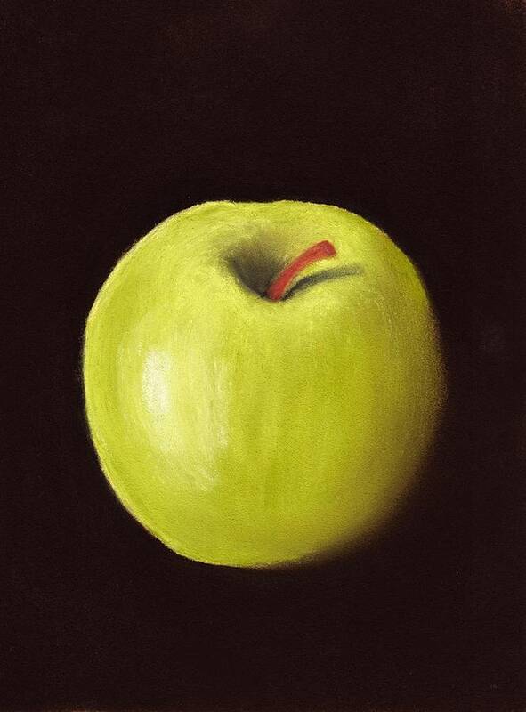 Apple Poster featuring the painting Granny Smith Apple by Anastasiya Malakhova