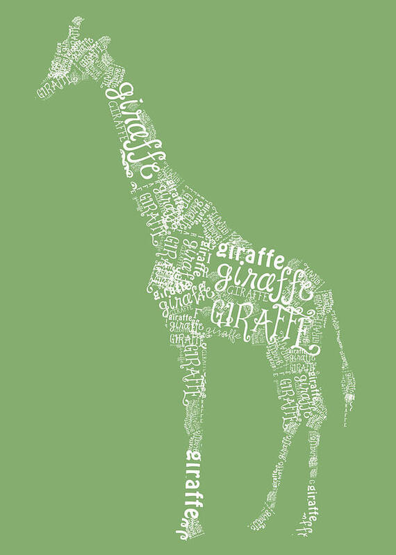 Graphic Poster featuring the digital art Graphic Giraffe by Heather Applegate