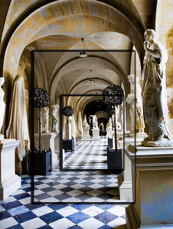 Arch Poster featuring the photograph Halls of Versailles Paris by Evie Carrier