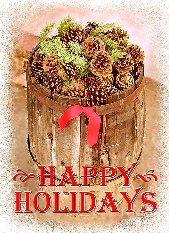 Happy Holidays Poster featuring the photograph Happy Holiday Barrel by Cristophers Dream Artistry
