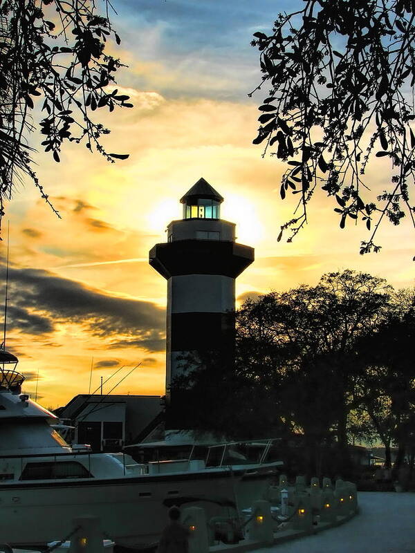 Lighthouse Poster featuring the photograph Harbour Town Lighthouse Beacon by Dale Kauzlaric