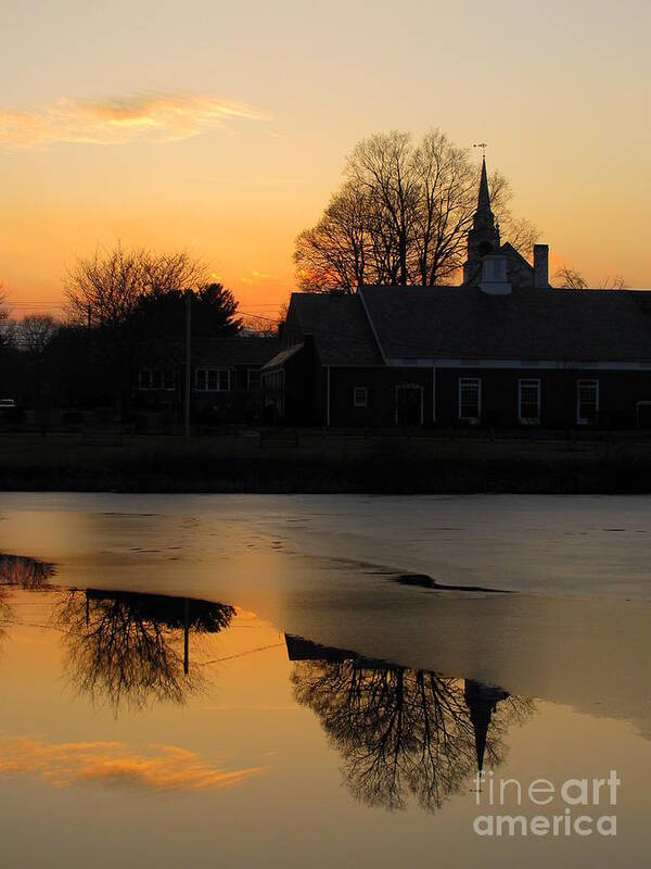 Sunset Poster featuring the photograph Harrisville Sunset by Lili Feinstein