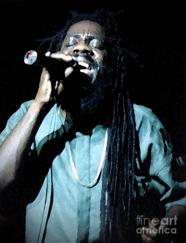 Dennis Brown Poster featuring the photograph Here I Come by Audrey Robillard