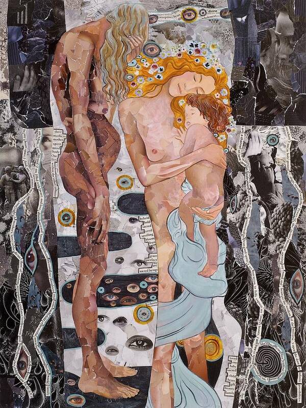 Klimt Poster featuring the painting Homage to Klimt's Three Ages of Woman by Sheri Howe