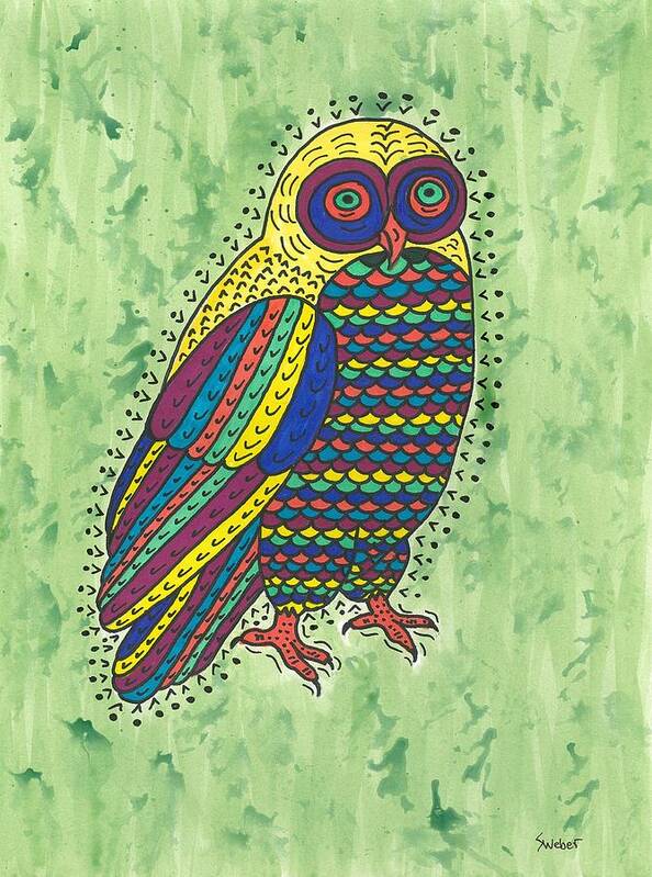 Owl Poster featuring the painting Hoot Owl by Susie Weber