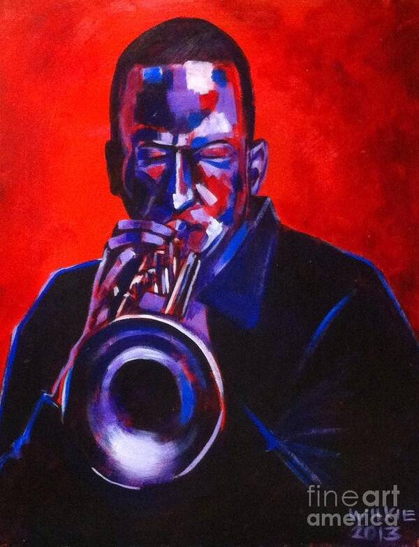 Jazz Poster featuring the painting Hot Jazz by Andrew Wilkie