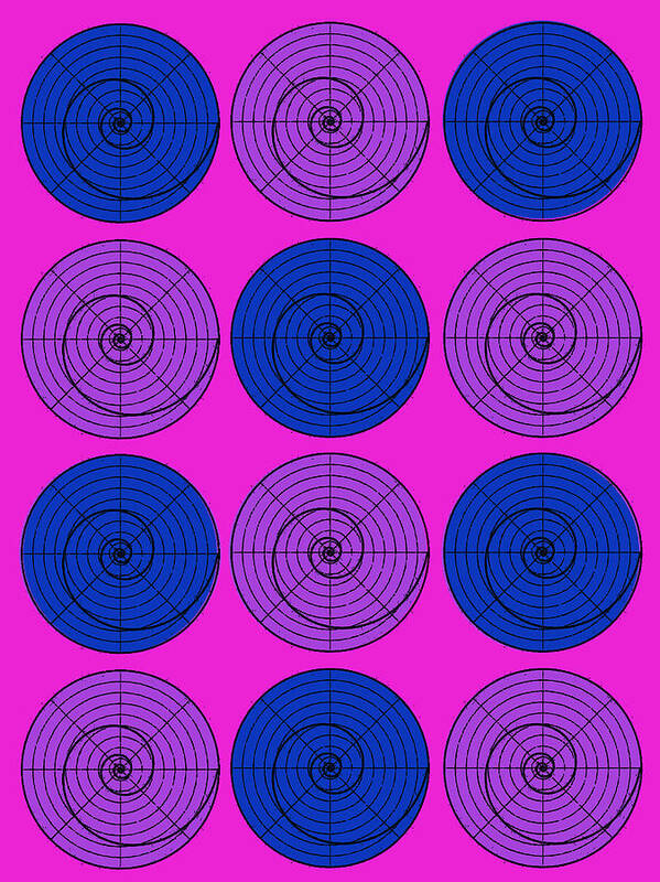 Pink Poster featuring the digital art HOT PINK Orb Circle Bubble Pop A La After Warhol by Robert R Splashy Art Abstract Paintings