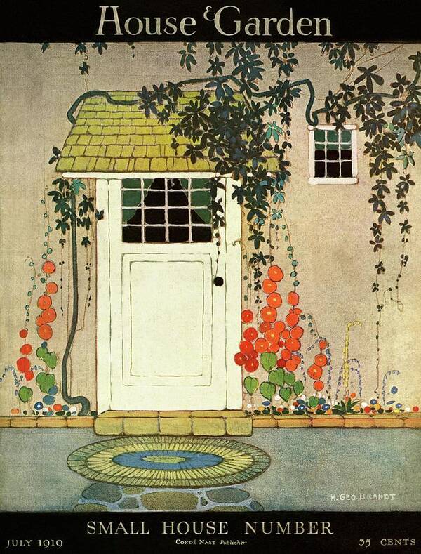 House And Garden Poster featuring the photograph House And Garden Small House Number Cover by H. George Brandt