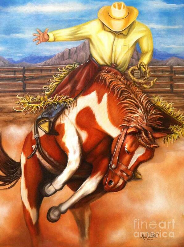 Horse Poster featuring the painting I Got This by Ruben Archuleta - Art Gallery