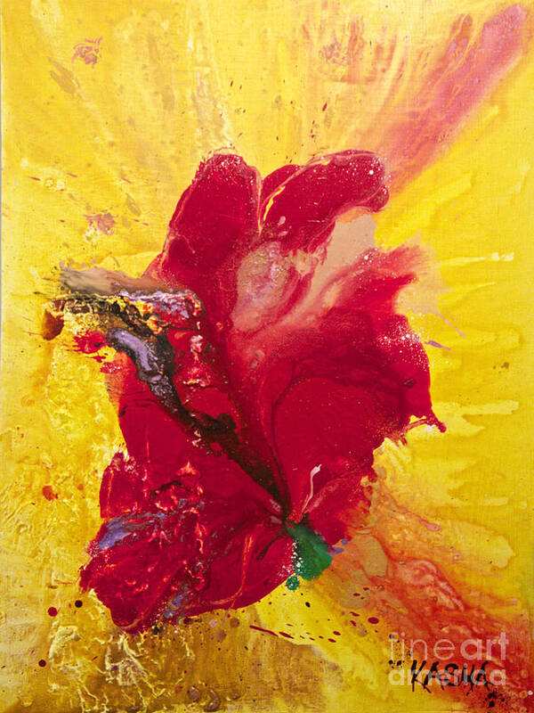 Floral Poster featuring the painting Ignite by Kasha Ritter