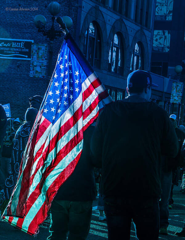 United State Flag Poster featuring the photograph In the Light by Cassius Johnson