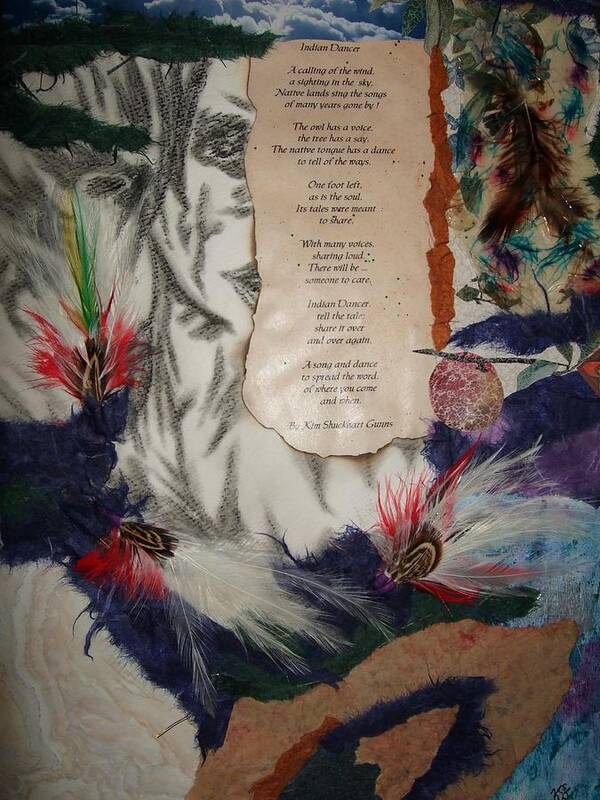 Kim Shuckhart Gunns Poster featuring the painting Indian Dancer by Kim Shuckhart Gunns