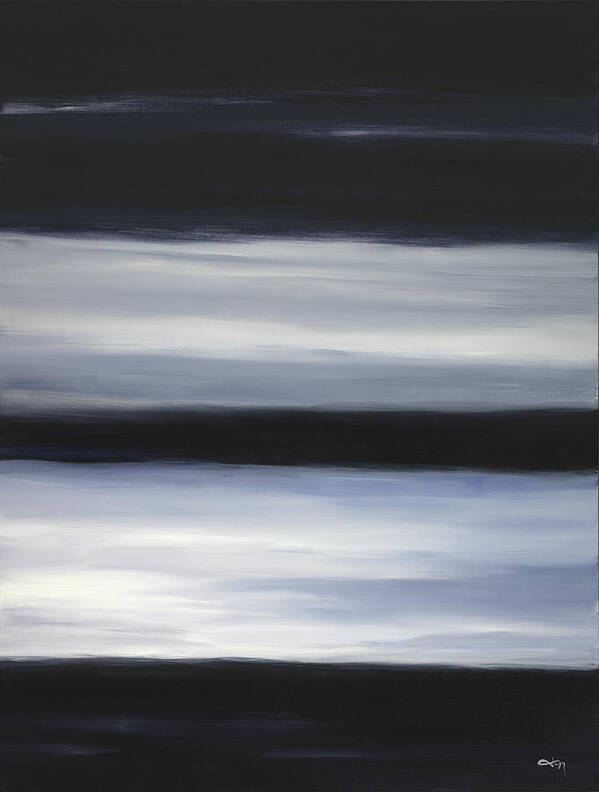 Abstract Poster featuring the painting Indigo Blur I by Tamara Nelson