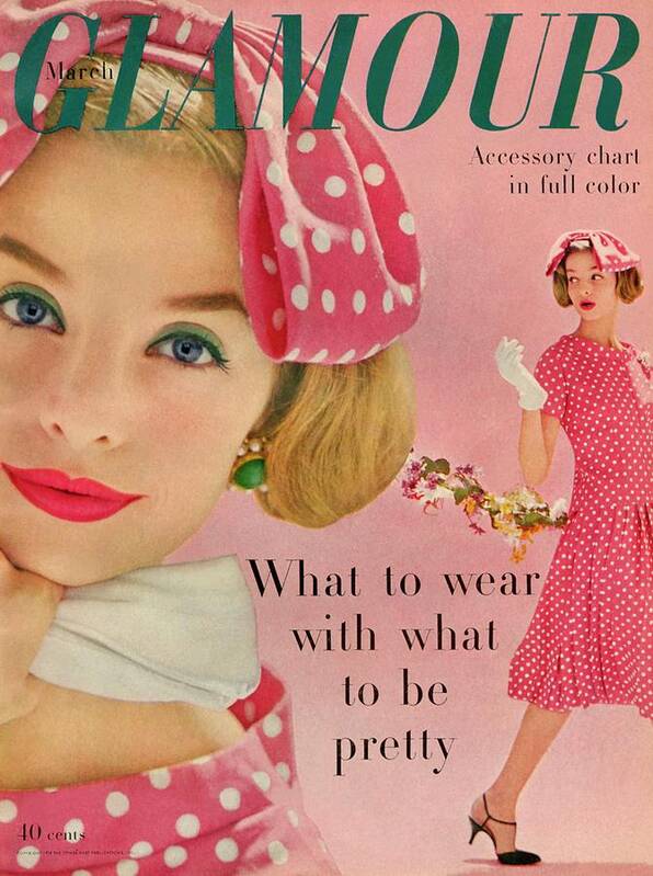 Beauty Poster featuring the photograph Iris Bianchi On The Cover Of Glamour by Sante Forlano