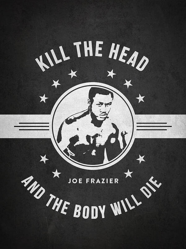 Joe Frazier Poster featuring the digital art Joe Frazier - Dark by Aged Pixel