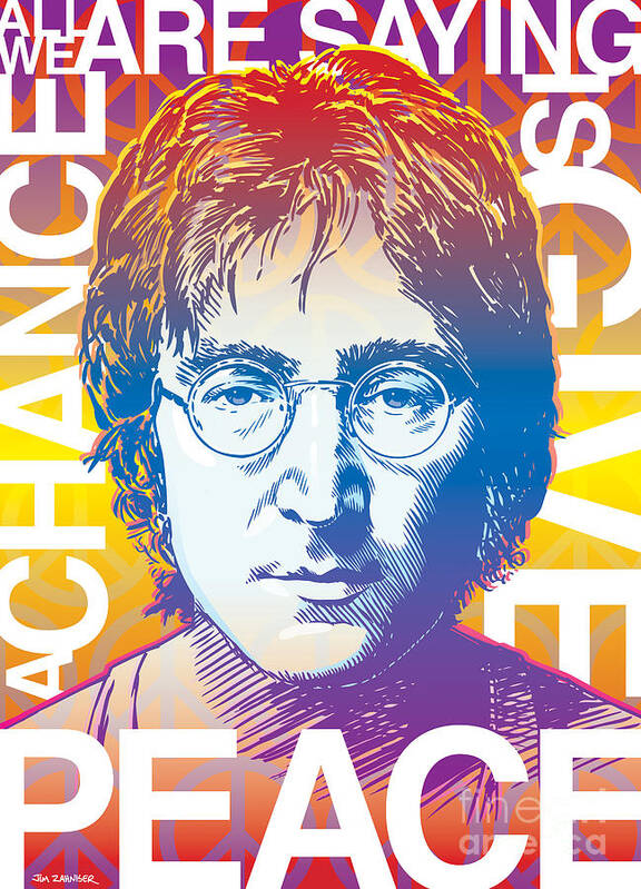 John Lennon Poster featuring the digital art John Lennon Pop Art by Jim Zahniser