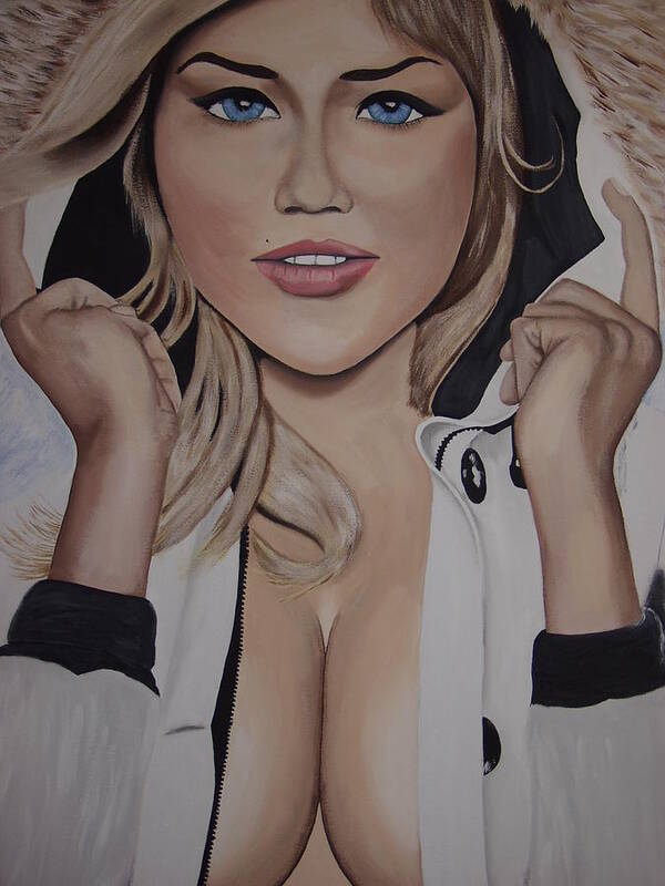 Model Poster featuring the painting Kate Upton by Dean Stephens