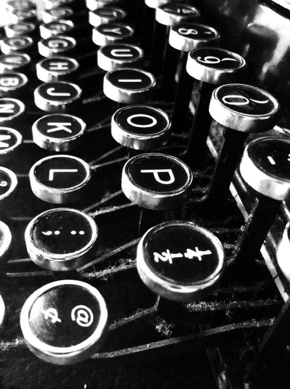 Typewriter Poster featuring the digital art Key strokes by Natalya Karavay