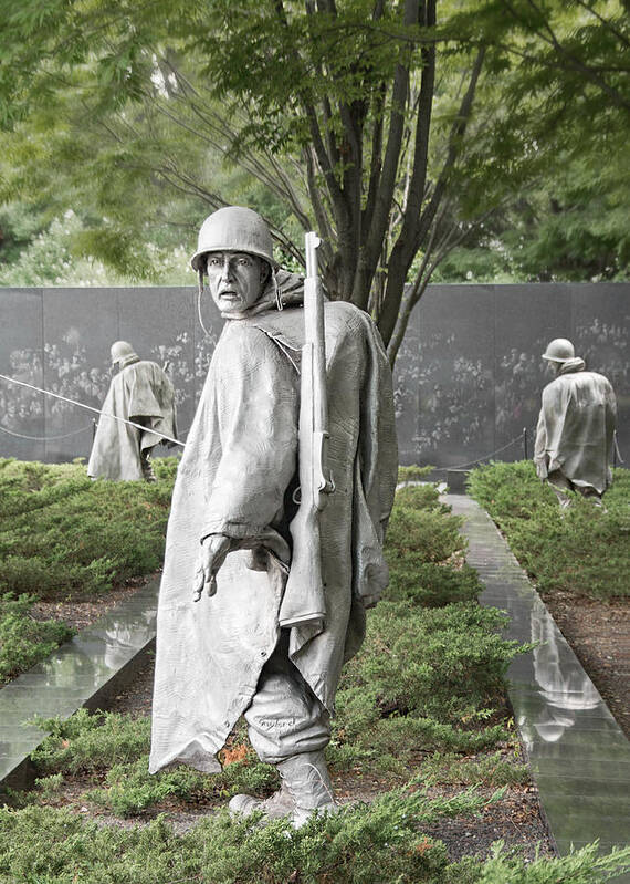 Korean War Veterans Memorial Soldier Poster featuring the photograph Korean War Veterans Memorial Soldier by Jemmy Archer