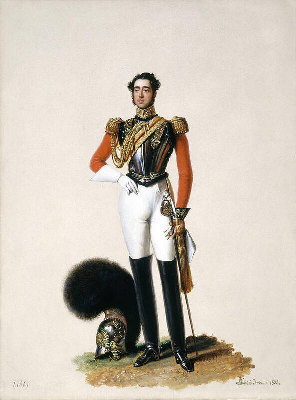 Later General Poster featuring the painting Lieutenant Thomas Myddleton Biddulph by Alexandre-Jean Dubois Drahonet