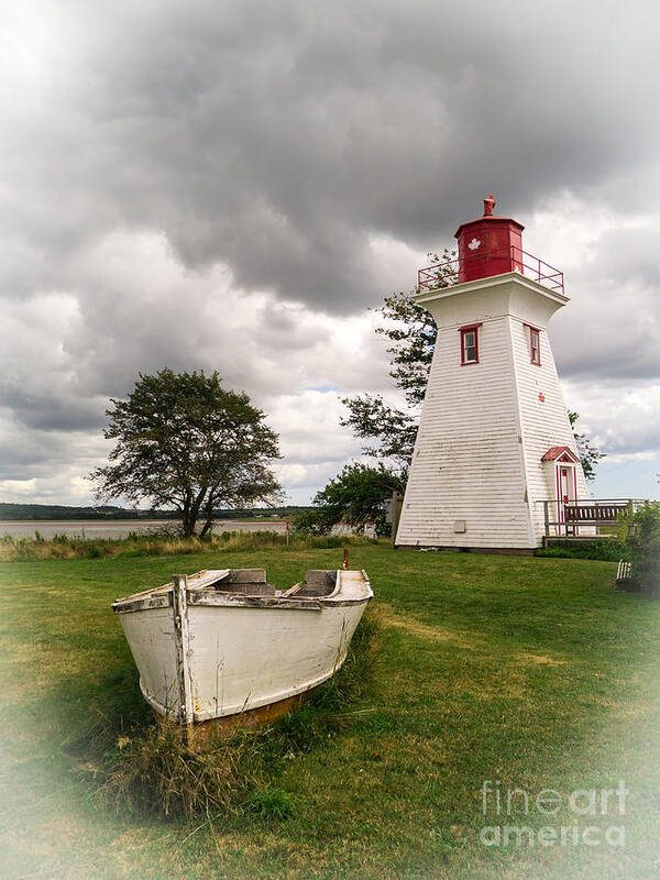 Pei Poster featuring the photograph Lighthouse Victoria by the Sea PEI by Edward Fielding